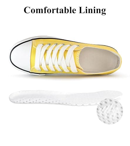 Canvas Shoes for Women Men Casual Low Top Sneakers, Unisex Fashion Classic Lace Up Walking Shoes for Everyday Wear thumbnail 4