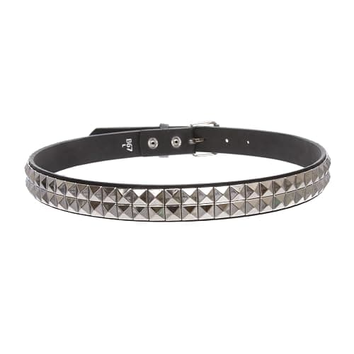Kids 1" Snap On Punk Rock Studded Leather Belt thumbnail 4