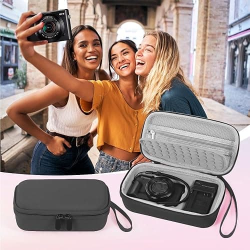 Seracle Camera Bag Carrying Case Compatible with Canon G7X Mark III/ G7X Mark II Digital Camera, Hard Bag Suitable for Travel and Home Storage (Black) thumbnail 7