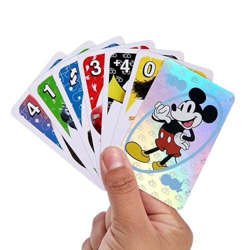 UNO Disney 100 Card Game for Kids, Featuring Disney Characters, Collectible Foil Card thumbnail 5