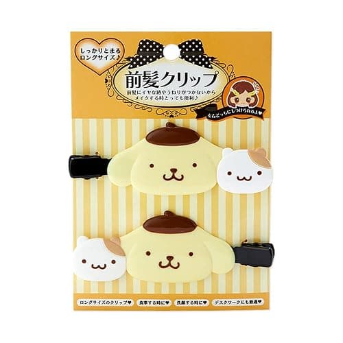Sanrio 876241 Pom Pom Pudding Long Bangs Clip - Image 1