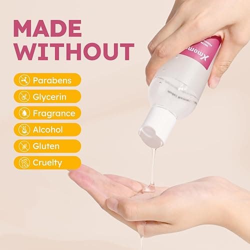Xmoment Ultra Smooth Water-Based Lube - 8 Fl Oz Personal Lubricant for Vaginal and Anal Sex, pH Balanced Lube Without Glycerin & Parabens, Slippery Massage Gel for Women, Men and Couples thumbnail 4