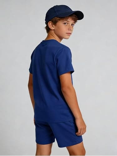 Cakaner Tween Boys Summer Clothes 2 Piece Short Sleeve Graphic T-Shirt and Shorts Casual Outfit Set Size 7-14 thumbnail 6