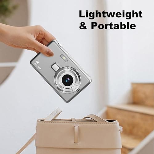 Appareil Photo numérique, autofocus UHD 4K 50 MP pour la Photographie avec Carte SD 32 Go, Zoom 16X, Anti-tremblement, Appareil Photo numérique Compact pour Enfants, Adolescents, Adultes, débutants thumbnail 7