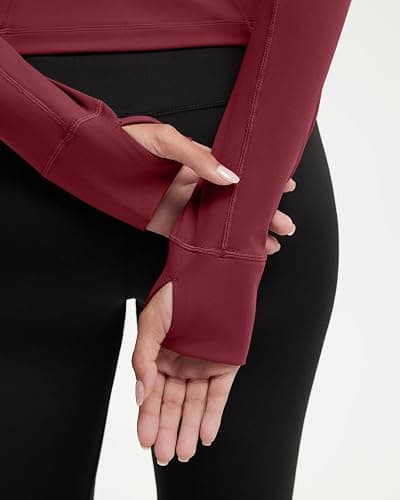 SUUKSESS Women Golden Full Zip Up Workout Cropped Jackets Lightweight Athletic Yoga Tops thumbnail 5