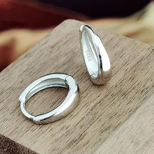 Tiny Small Sleeper Hoop Earrings for Women Cartilage 925 Sterling Silver Tragus Cuff Hinged Huggie Mini Hoops 10mm 13mm 15mm Fashion Jewelry Gifts Hypoallergenic for Birthday thumbnail 3