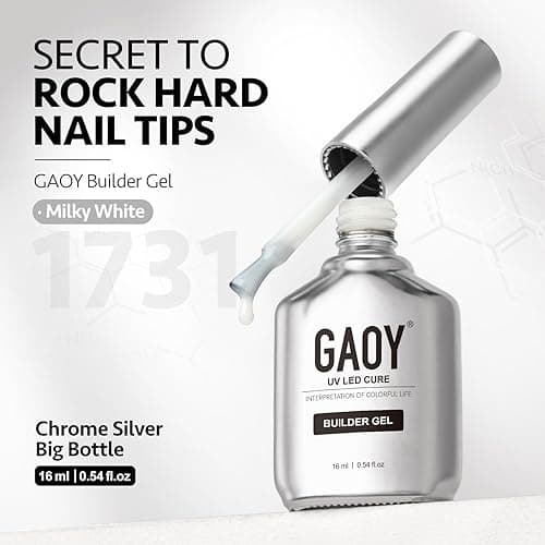 Builder gel milky white thumbnail 7