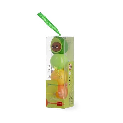 Legami - 3 in 1 Highlighter, Pastel Colours, Green, Yellow, Orange, Quick Dry, Avocado Theme thumbnail 5