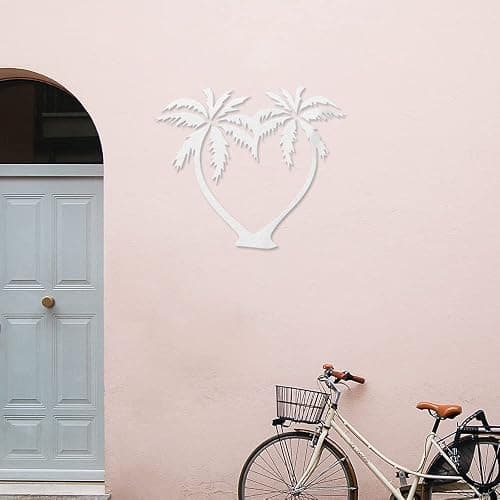 Transparent Decal Stickers of Palm Tree (White) Premium Waterproof Vinyl Decal Stickers for Laptop Phone Accessory Helmet Car Window Mug Tuber Cup Door Wall Decoration ANDSKUSg11843WH090622 thumbnail 2