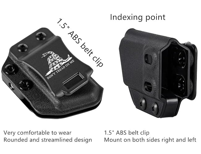 3-Packs Universal Mag Carrier IWB/OWB Magazine Holster for 9mm/.40 Double Stack Magazines thumbnail 5
