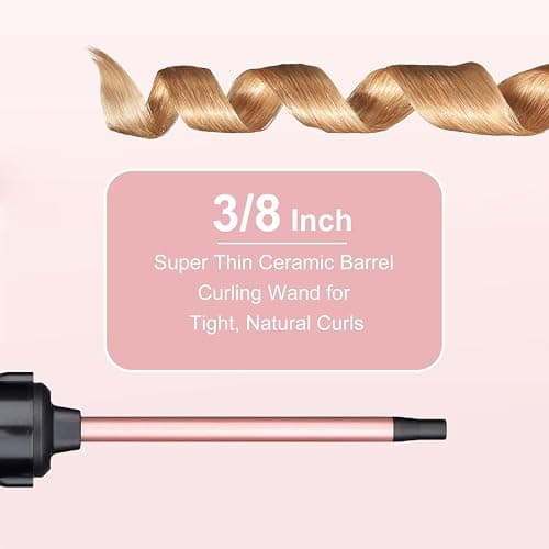Fer à Boucler Boucleur a Cheveux Céramique Fer à Friser 3 en 1 avec LCD Écran pour créer de grosses vagues, Multifonction Interchangeable 9-32mm boucleur a cheveux avec Gant thumbnail 5