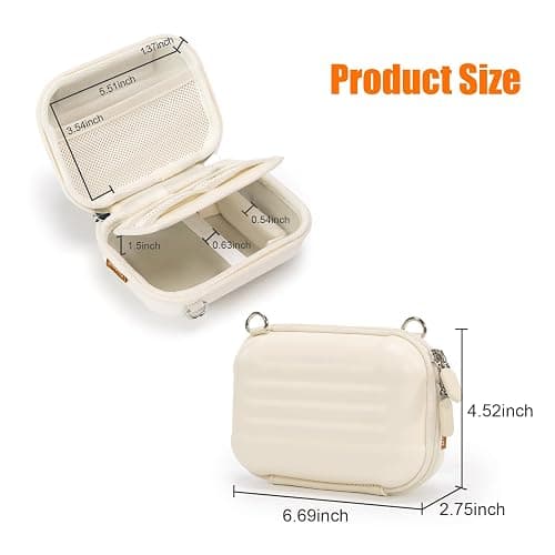 Cwatcun Carrying & Protective Case for Digital Camera with 2 Carrying Ways, Hardshell Lightweight Small Camera Sling Case Compatible with KODAK PIXPRO/Canon PowerShot/Sony DSCW800 DSCW830 thumbnail 4