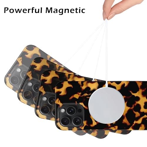 uCOLOR Compatible with iPhone 12/12 Pro Case [8 ft Drop Tested] Compatible with MagSafe - Protective Luxury Designer Mag Series Cases (Tortoise Shell) thumbnail 6
