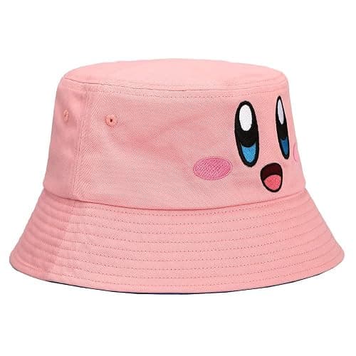 Bioworld Kirby Main Character Face Bucket Hat Pink, Pink, One Size thumbnail 2