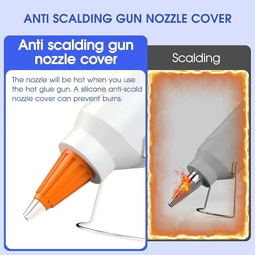 Hot Glue Gun Kit with 30 Glue Sticks(130mm x 7mm), Fast Preheating Hot Melt, High Temp for School Crafts DIY Arts and Quick Home Repairs, 20W White thumbnail 4