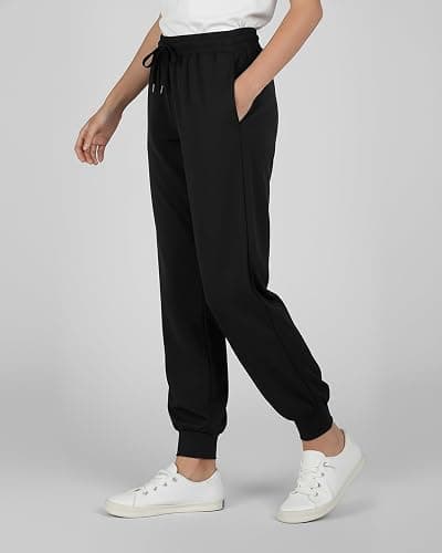 Real Essentials 3 Pack: Girls' Dry-Fit Jogger Sweatpants - Kids Teens Running Athletic Pants with Pockets (Sizes: 4-16) thumbnail 5