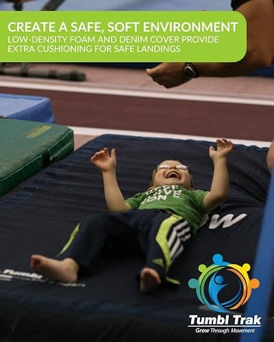 Sensory Crash Mat for Kids – Soft, Cushioned Landing with Low-Density Foam and Washable Denim Cover – Ideal for Sensory Rooms and Therapy (4FT X 6FT X 8IN) thumbnail 3