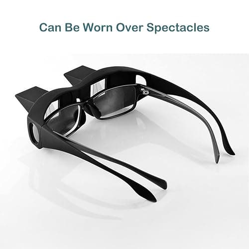 Horizontals Lazy Glasses Prism Glasses – 90° HD Vision for Bed Reading & TV Watching, Lightweight Horizontal Spectacles with Ergonomic Design (Black Frame) thumbnail 4