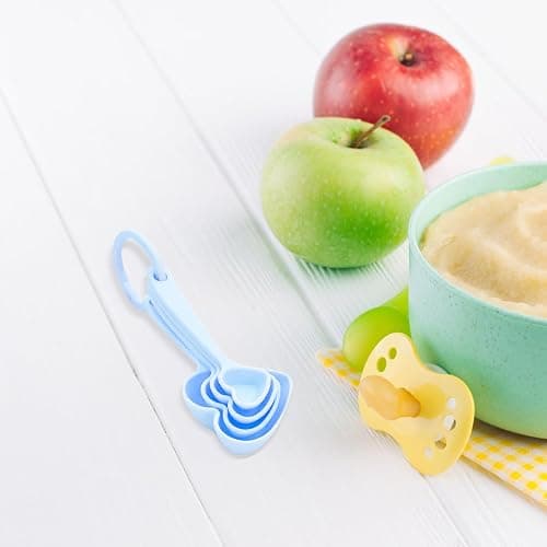 BRIGHTFUFU Heart Shaped Measuring Spoons Set of 12 Pcs Plastic Dessert Coffee Tea Kitchen Tableware for Home and Restaurant Baking thumbnail 5