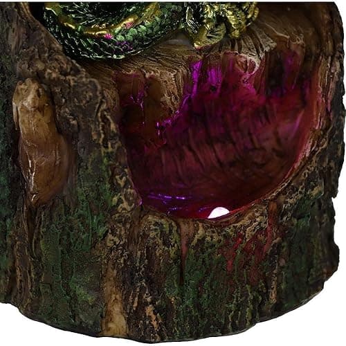 Nemesis Now Arboreal Hatchling Green Dragon in Tree Trunk Light Up Figurine, Red, 10.8cm, U5288S0 thumbnail 9