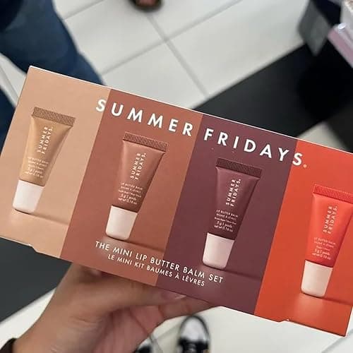 Summer Fridayss Lip Butter Balm, Summer Lip Balm Moisturizing Natural Lip Balm (4pc), Locks In Moisture, Moisturizes And Brightened, Contains Shea Butter, For Chapped Lips, For Men And Women thumbnail 3