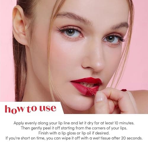 ETUDE Dear Darling Peel Off Lip Stain (Cherry Crack) – Teen girl gifts, Hydrating Hydrogel Tint, Fruity scent, Long Lasting & Waterproof, High Pigment, Easy Peel Off, All‑Day Color Lip Tattoo thumbnail 9