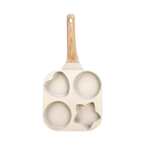 Fenteer Multi-Section Frying Pan for Cooking Breakfast Items, White, 19x19x2cm thumbnail 6