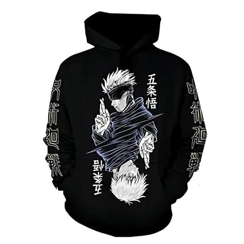 Volrath Anime Hoodies and Sweatpants Unisex Jujutsu Kaisem Cosplay Satoru Cosplay Hooded Sweatshirts Tracksuits Suit thumbnail 2