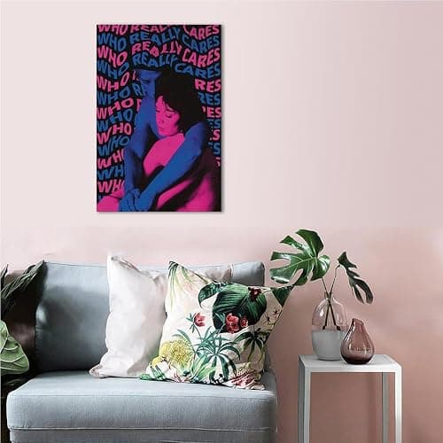 LaBdip Tv Girl Poster Who Really Cares Posters Album Cover Canvas Poster Wall Art Decor Print Picture Paintings for Living Room Bedroom Decoration Unframed 12x18inch thumbnail 3