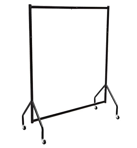 Amazon Basics Heavy Duty Portable Rolling Garment Rack, Hanging Clothes Organizer Rail for Display and Storage, Easy to Assemble, 19 x 60 x 48 inches, Black - Image 1