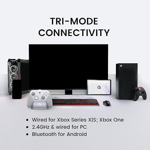 GameSir G7 Pro Wired Controller for Xbox Series X|S, Xbox One, Wireless Gamepad for PC&Android with TMR Sticks, Hall Effect Analog Triggers, 1000Hz Polling Rate, 3.5mm Audio Jack - White thumbnail 2