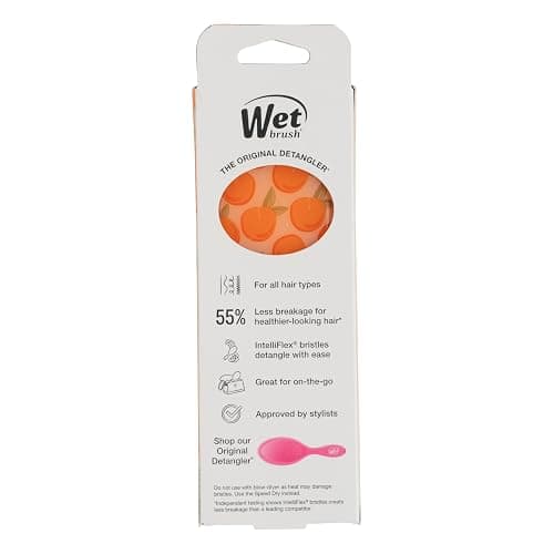 Wet Brush Mini Detangler Hair Brush, Peach (Tutti Fruitti), Detangling Travel Hairbrush, Ultra-Soft IntelliFlex Bristles Glide Through Tangles with Ease, Pain-Free, All Hair Types, Limited Edition thumbnail 12
