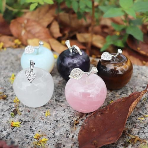 NUZUJX Healing Crystal Apple Paperweight Craft Decoration thumbnail 6