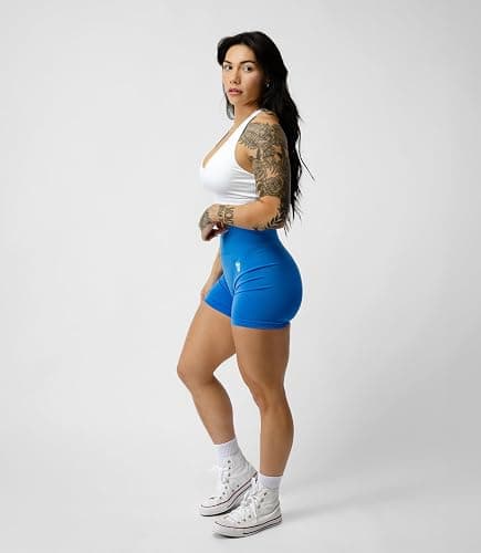 Gymreapers Infinity Seamless Workout Shorts High Waist Biker Shorts for Women Athletic Gym Running Pilates Yoga Sport Short thumbnail 3