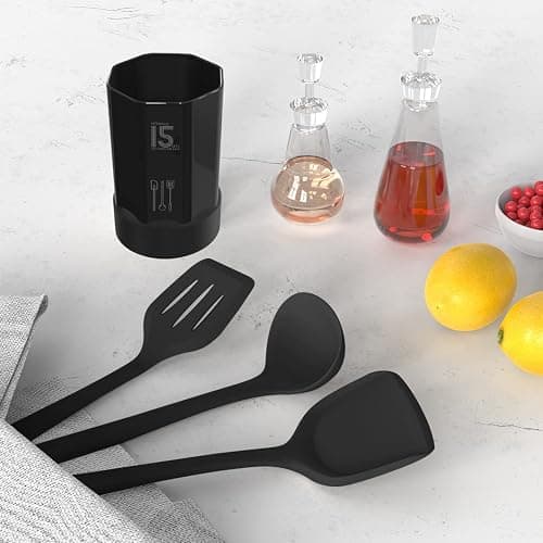 AOTHOD Silicone Cooking Utensils Set - 446°F Heat Resistant Kitchen Utensils,Turner Tongs,Spatula,Spoon,Brush,Whisk,Kitchen Utensil Gadgets Tools Set for Nonstick Cookware,Dishwasher Safe (BPA Free) thumbnail 9