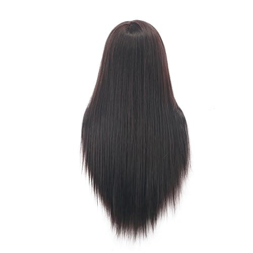 Mannequin Head Human Hair, 80% Real Hair 26-28" Cosmetology Mannequin Head Hair Styling Hairdressing Practice Training Doll Heads with Clamp Holder and Tools (#4 Dark Brown) thumbnail 9