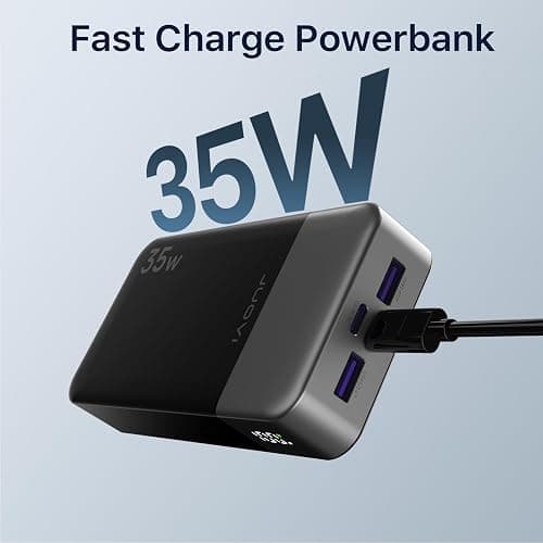 Portable Power Bank 20000mAh, JUOVI 35W Cargador portátil, batería de Carga rápida, PD3.0 QC4.0 batería Externa del teléfono con Pantalla LED para el iPhone 16 15, Galaxy, Tablet, Switch, etc thumbnail 2