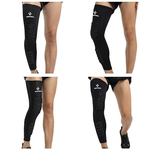 Knee Calf Padded 2 Pack Compression Leg Sleeve Shin Protective Support thumbnail 9