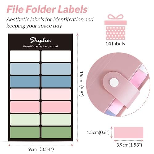SKYDUE 8 Pockets Expanding File Folders, Accordion Folders, Portable Paper Bill Receipt Organizer, Letter Size, Home College School Office Supplies, Pink thumbnail 5