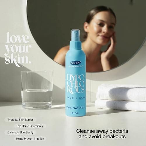 Hypochlorous Acid Spray for Face and Skin | Piercing Aftercare Spray | 8 oz Hypochlorous Acid Sprays for Face, Skin, Acne, Eczema, Body Acne Sprays, Piercing Aftercare, Facial Wound Solution, Workout thumbnail 7