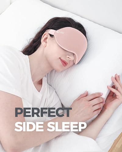MZOO Luxury Sleep Mask for Back, Side Sleeper, Complete Light Blocking Sleeping Eye Mask Night Blindfold, 3D Zero Pressure & Spacious for Lash Extensions, Breathable Soft Eye Cover Flight Nap Travel thumbnail 2