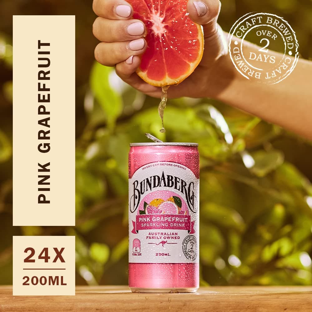 Bundaberg Pink Grapefruit Mini Cans - 24 Pack thumbnail 2