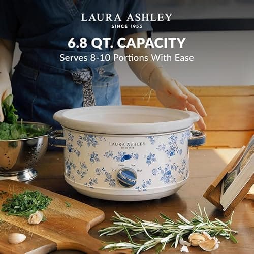 VQ- Laura Ashley 6.8 Quart Slow Cooker - China Rose thumbnail 5
