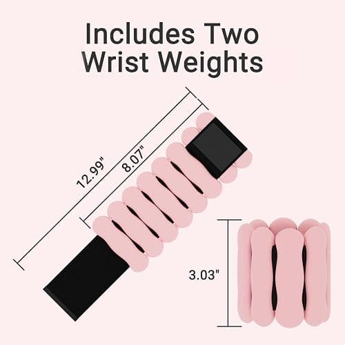 Wrist Ankle Weights for Women Men Kids, Leg Arm Wrist Weights Bangles 1lb*2 2lb*2 Wearable Weights Pilates Weighted Bracelet for Strength Training Walking Swimming Yoga Physical Therapy thumbnail 5