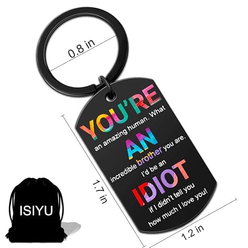 Big Brother Gifts Brother Birthday Gifts from Sister Little Sentimental Brothe Keychain Gift for Brothe-in-Law Adults Christmas Stocking Stuffers Valentine Graduation Present for Him Male thumbnail 2