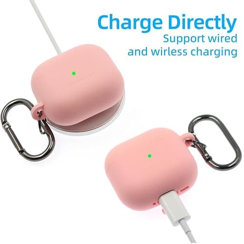Compatible with AirPods 4 Case, Premium Soft Silicone Protective Case Cover for Apple AirPods 4th Generation with Cleaner Kit Keychain Accessories for Women Girls thumbnail 6