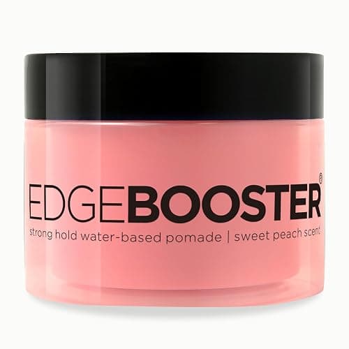 Style Factor Edge Booster Strong Hold Water-Based Pomade | Formulated with Argan Oil for Moisture & High Shine | Long Lasting Edge Control Gel | Sweat Peach, 3.38 oz - Image 1