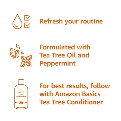 Amazon Basics Tea Tree Shampoo, 10.14 Fl Oz, Pack of 1 thumbnail 3