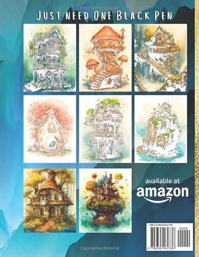 Fairy Houses Outline Book  thumbnail 2