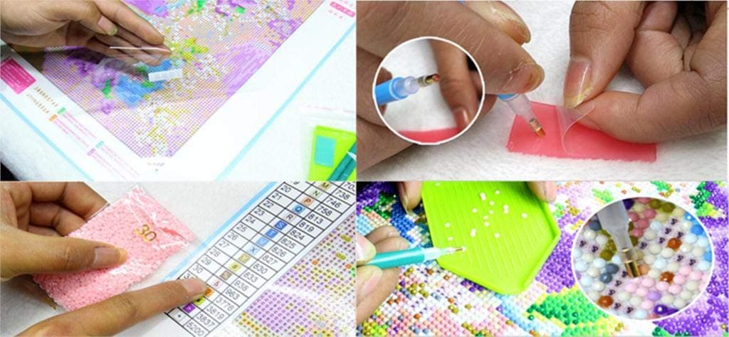 DIY 5D Diamond Painting Number Set 12X16 Inch, Full Round Drill Diamond Artist Wall Decoration Adult Art kit Living Room Bedroom Decoration paintingMa-009 thumbnail 4